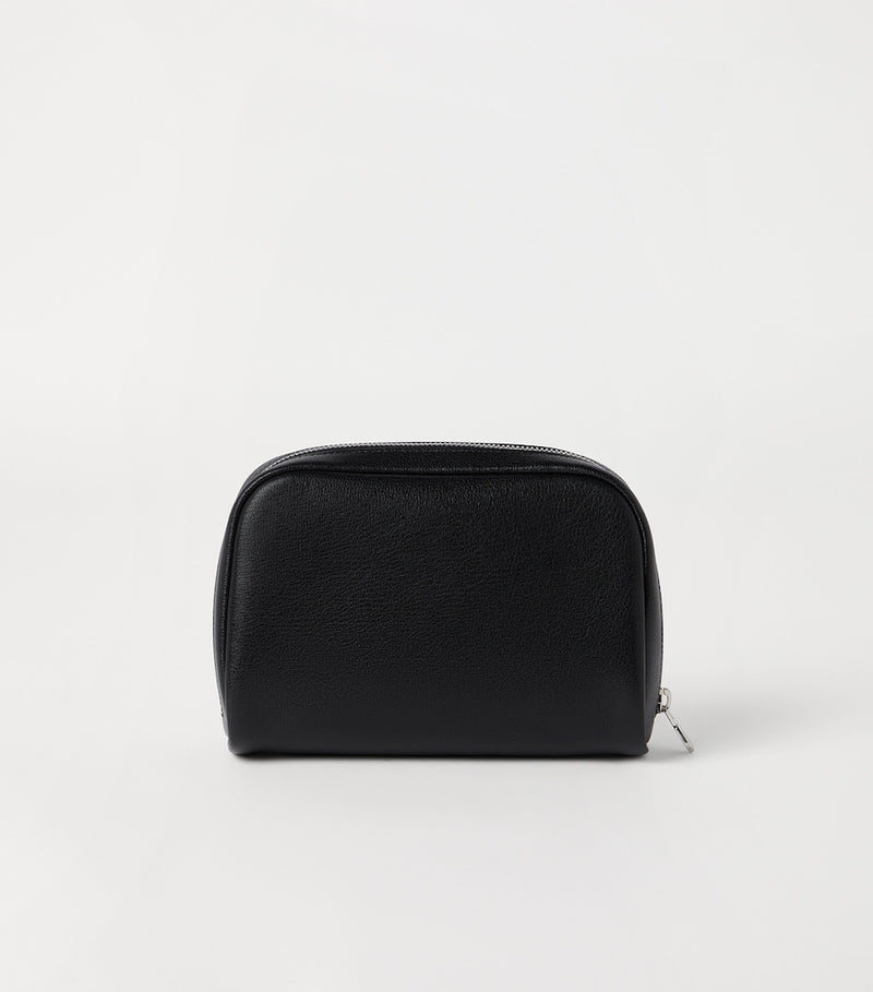 Brunello Cucinelli leather wash bag with zip fastening - British product