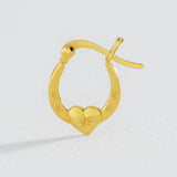 Argos Revere 9ct Gold Plated Silver Heart Creole Hoop Earrings 17mm Drop- Buy online at McGrocer