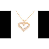 Revere diamond heart pendant necklace 9ct gold plated, imported from the UK