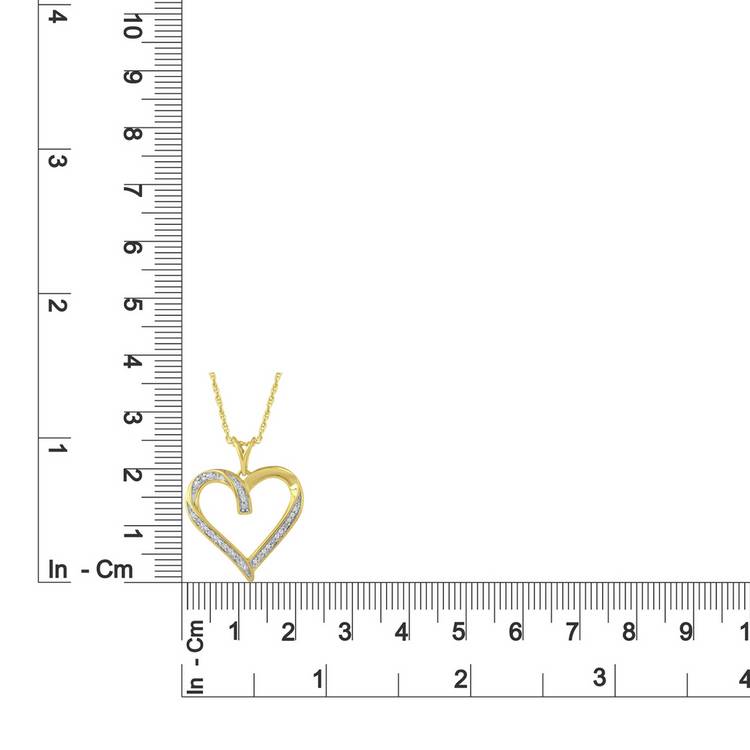 Revere diamond heart pendant necklace 9ct gold plated, imported from the UK