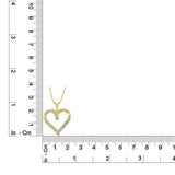 Revere diamond heart pendant necklace 9ct gold plated, imported from the UK