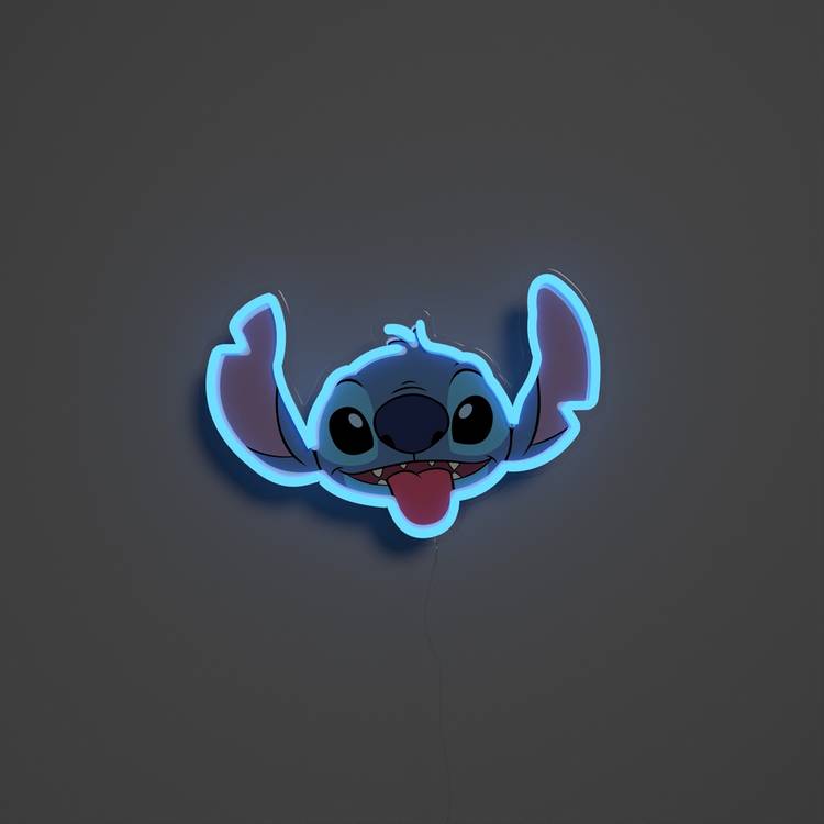 Yellowpop Stitch LED neon sign 15cm, imported from the UK