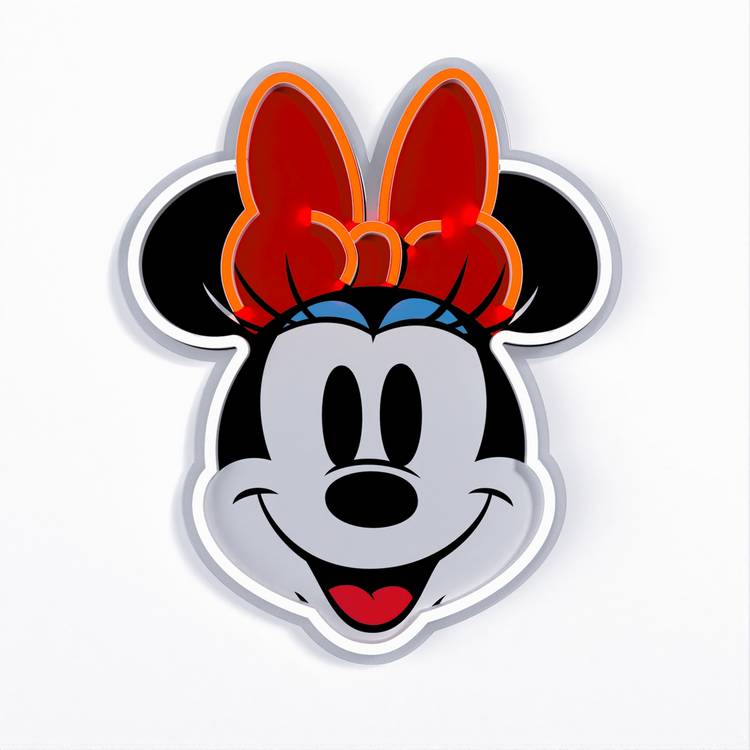 Yellowpop LED neon sign Minnie Mouse Face 25cm, imported from the UK