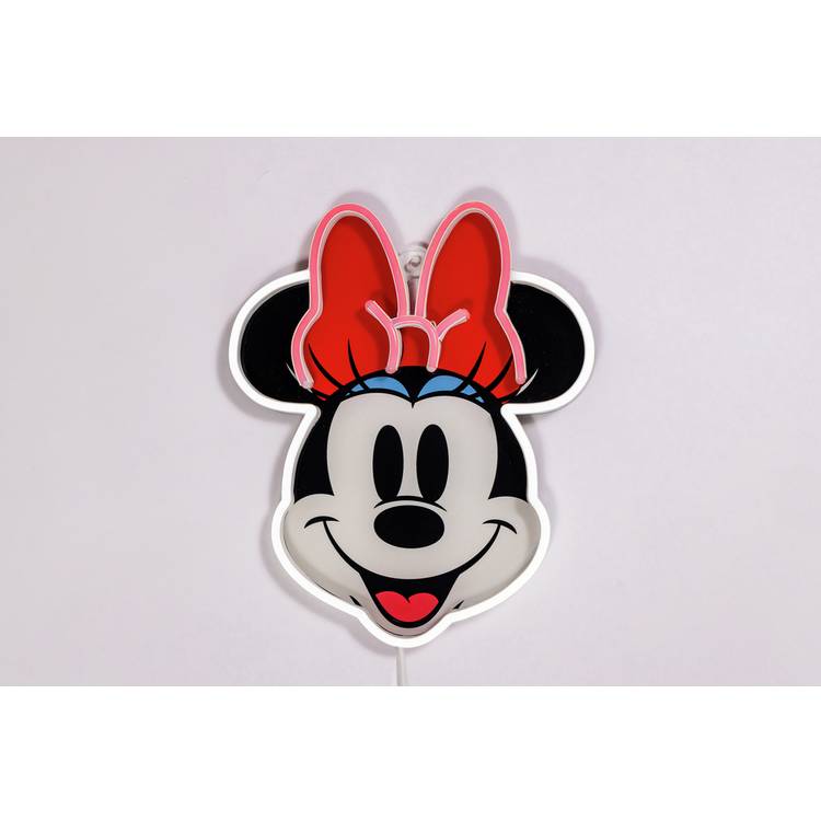 Yellowpop LED neon sign Minnie Mouse Face 25cm, imported from the UK