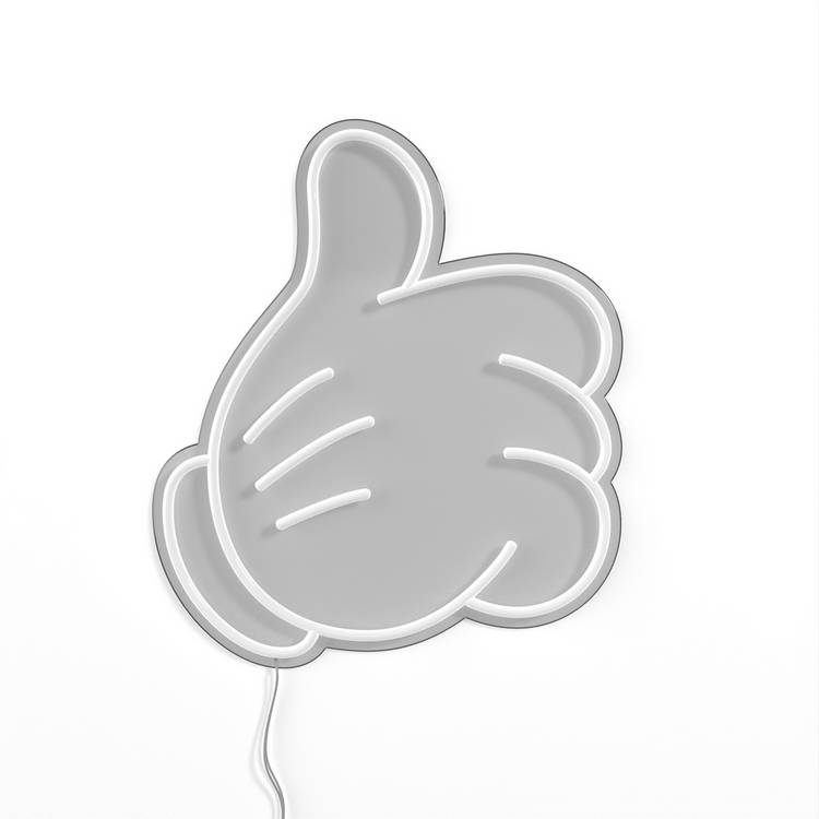 Yellowpop Disney glove thumbs up neon sign 8.7x10.2 inches, UK version