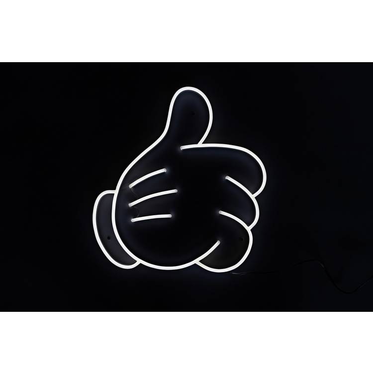 Yellowpop Disney glove thumbs up neon sign 8.7x10.2 inches, UK version