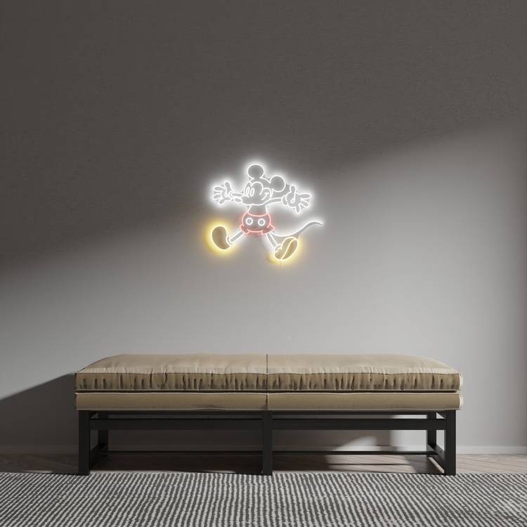 Yellowpop Disney Giant Mickey Mouse LED neon sign, imported from the UK