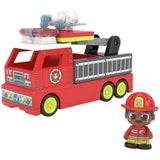 Tile Town Fire Truck Set with magnetic tiles and firefighter figure (British brand)