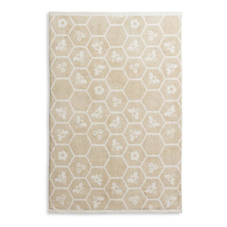 Argos Home bee bath sheet beige 100% cotton 550gsm (British brand)