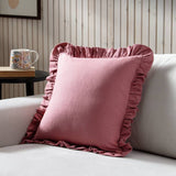 Argos Habitat Plain Ruffle Cushion Rose 43x43cm- Buy online at McGrocer