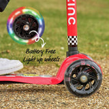 Zinc Light Up Racecar scooter red - British product