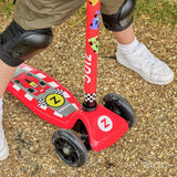 Zinc Light Up Racecar scooter red - British product