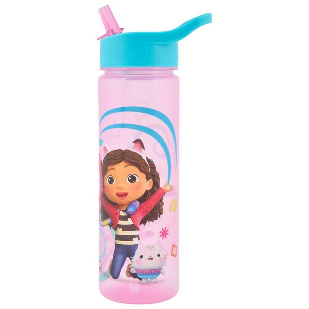 Gabby's Dollhouse pink sipper water bottle 600ml (British brand)