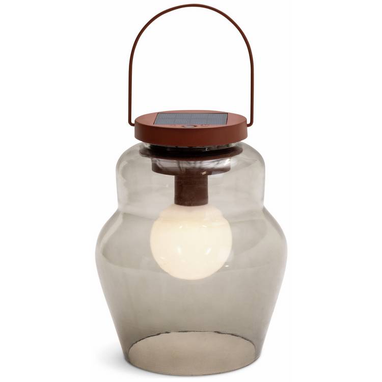 Habitat solar hanging light smoked glass pack of 2 (British brand)