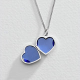 Moon & Back sterling silver heart locket, UK version