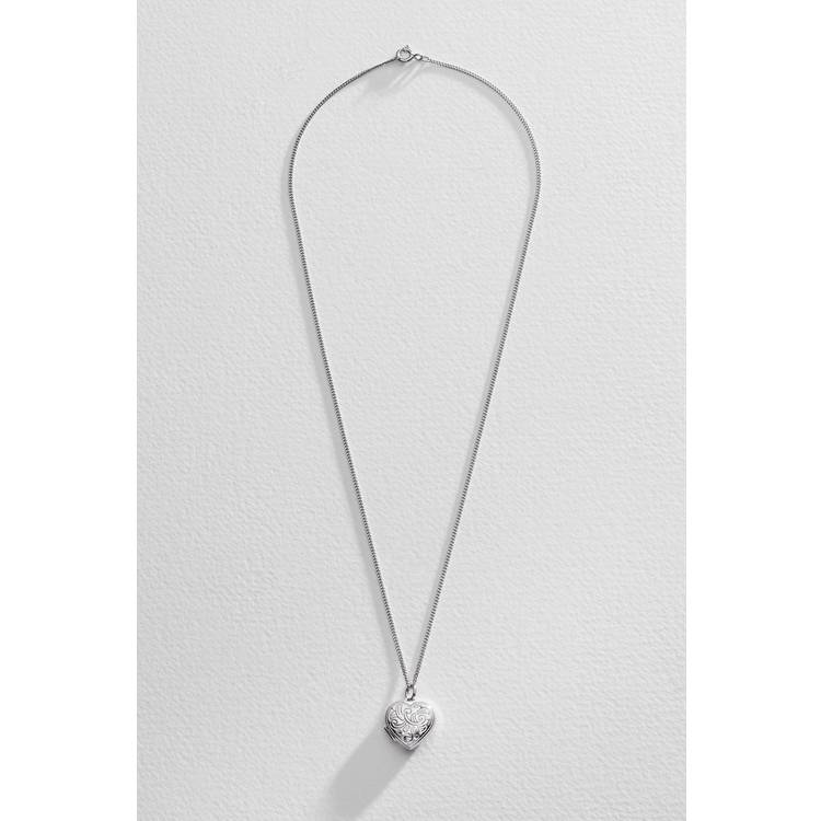 Moon & Back sterling silver heart locket, UK version