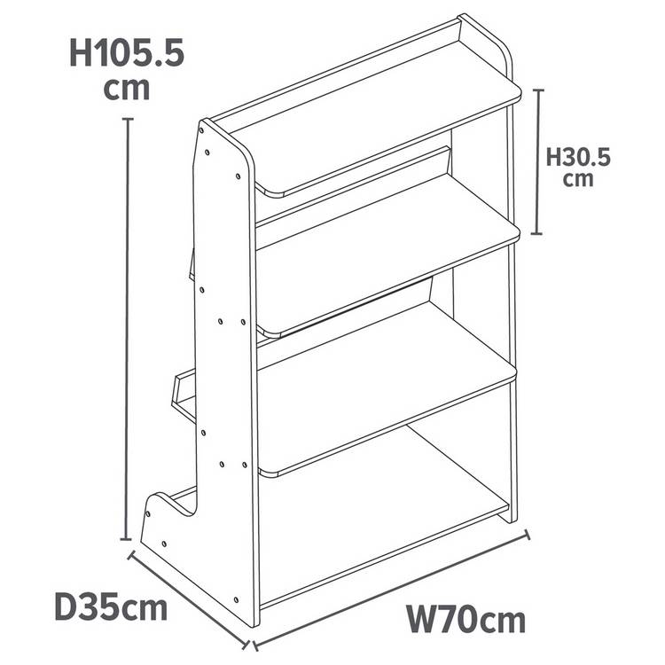 Liberty House kids bookcase white and oak (British brand)