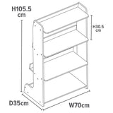 Liberty House kids bookcase white and oak (British brand)