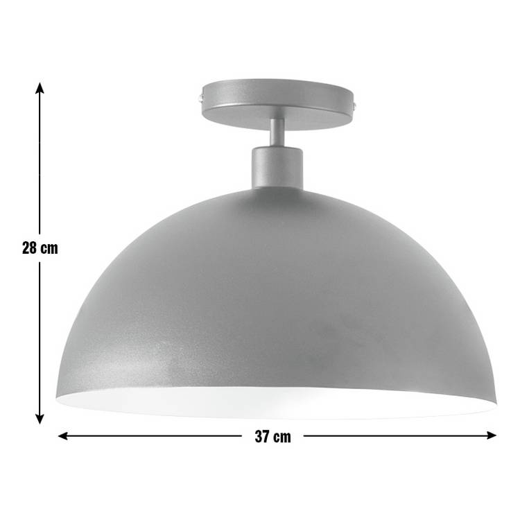 Habitat steel mushroom flush ceiling light black - British brand
