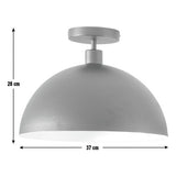 Habitat steel mushroom flush ceiling light black - British brand