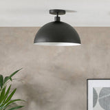 Argos Habitat Steel Mushroom Flush Ceiling Light - Black- Buy online at McGrocer
