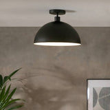 Habitat steel mushroom flush ceiling light black - British brand