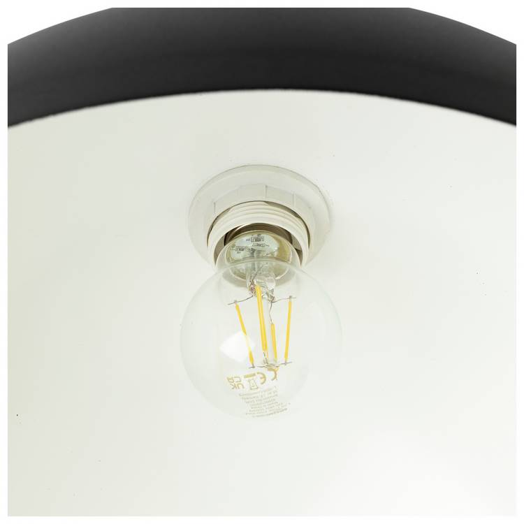 Habitat steel mushroom flush ceiling light black - British brand