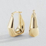 Revere 9ct yellow gold creole earrings, UK version