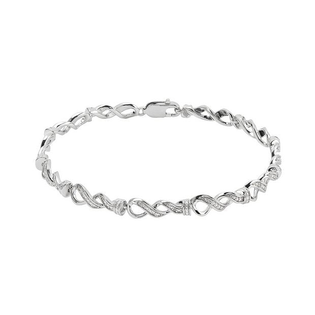 Revere diamond infinity bracelet 0.05ct - British product