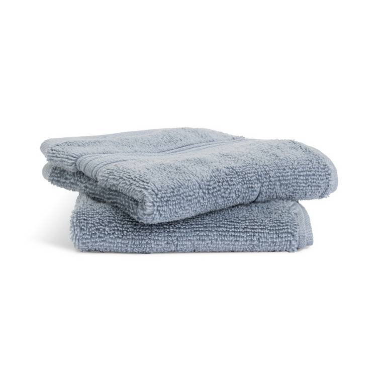 Habitat supersoft cotton face cloth rustic blue 2 pack - British product
