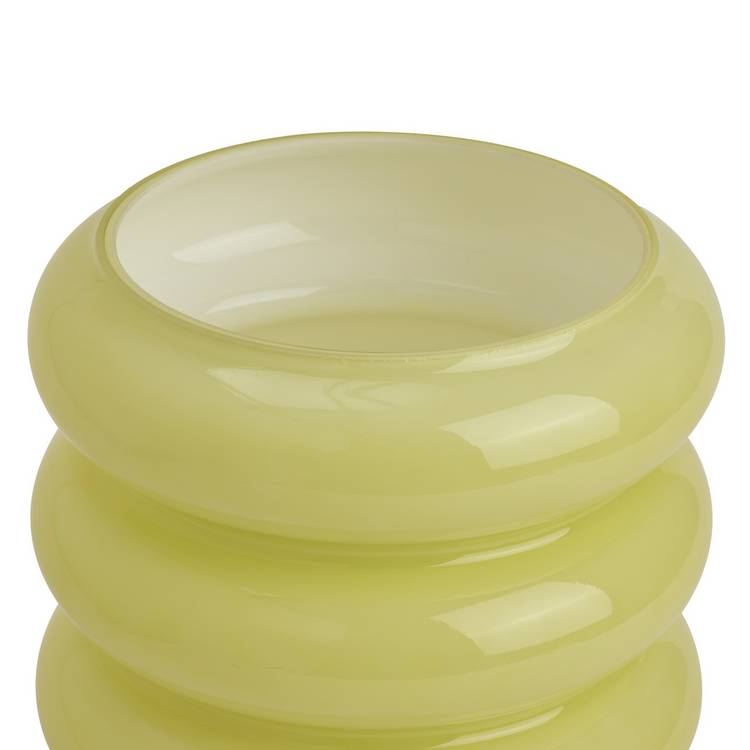 Habitat ribbed glass table lamp yellow (British brand)