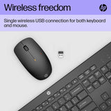 HP 230 wireless keyboard and mouse set, UK version