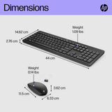 HP 230 wireless keyboard and mouse set, UK version