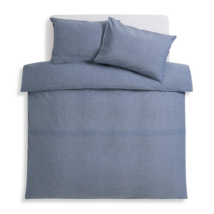 Habitat cotton denim blue bedding set single (British brand)