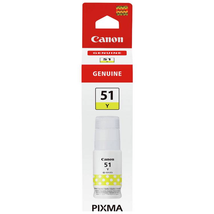 Canon GI-51 yellow ink bottle 70ml, imported from the UK