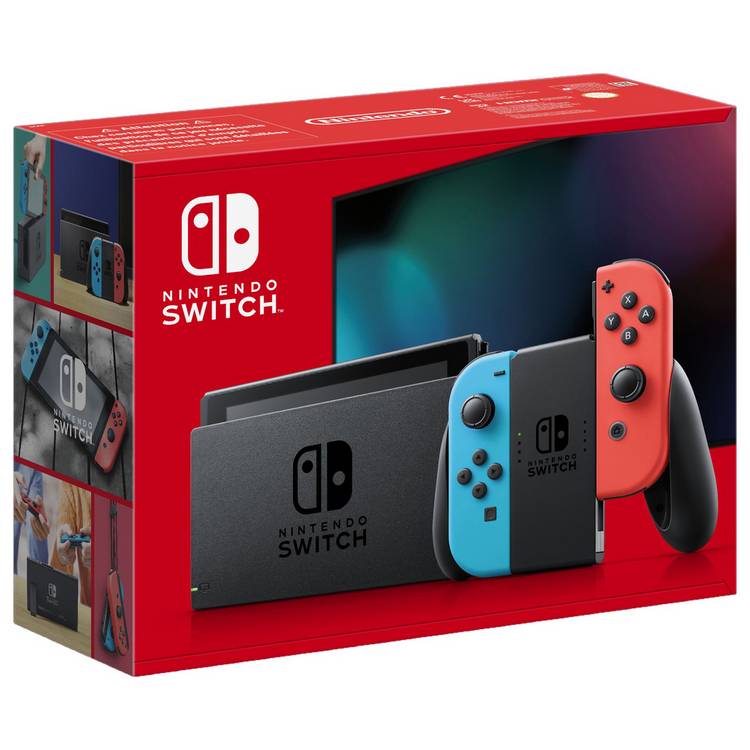 Nintendo Switch Neon console improved battery (British brand)