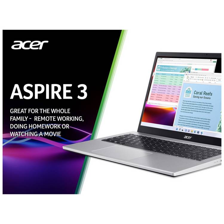 Acer Aspire 3 i5 laptop 15.6 inch 8GB 512GB, UK version