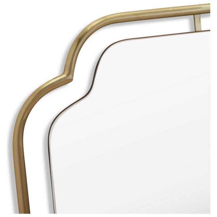 Habitat gold art deco wavy wall mirror 85x65cm, imported from the UK