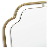 Habitat gold art deco wavy wall mirror 85x65cm, imported from the UK