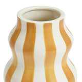 Habitat hand painted stripe vase mustard 25cm - British product
