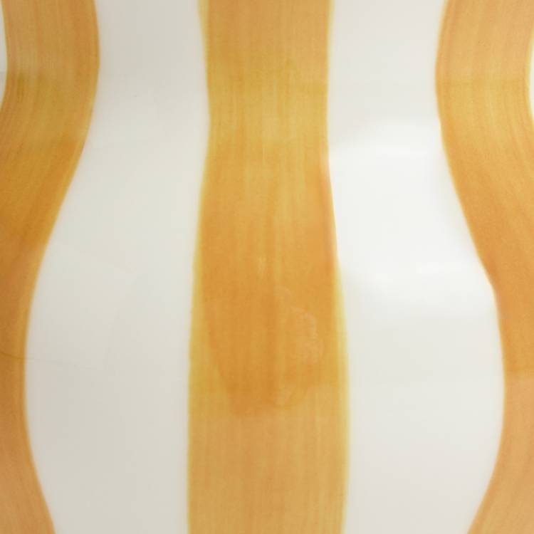 Habitat hand painted stripe vase mustard 25cm - British product