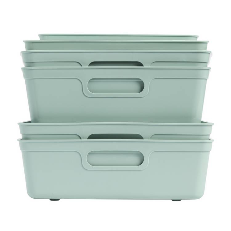 Argos Home sage mixed storage boxes 8-piece - British product