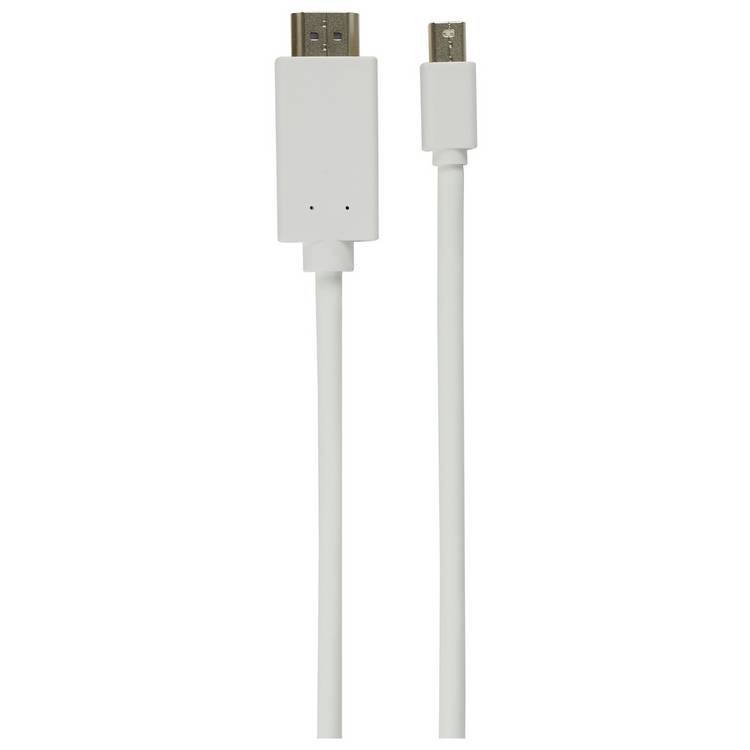 Mini DisplayPort to HDMI Cable in white, 3m length, UK version