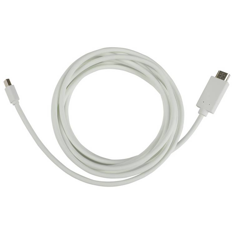 Mini DisplayPort to HDMI Cable in white, 3m length, UK version