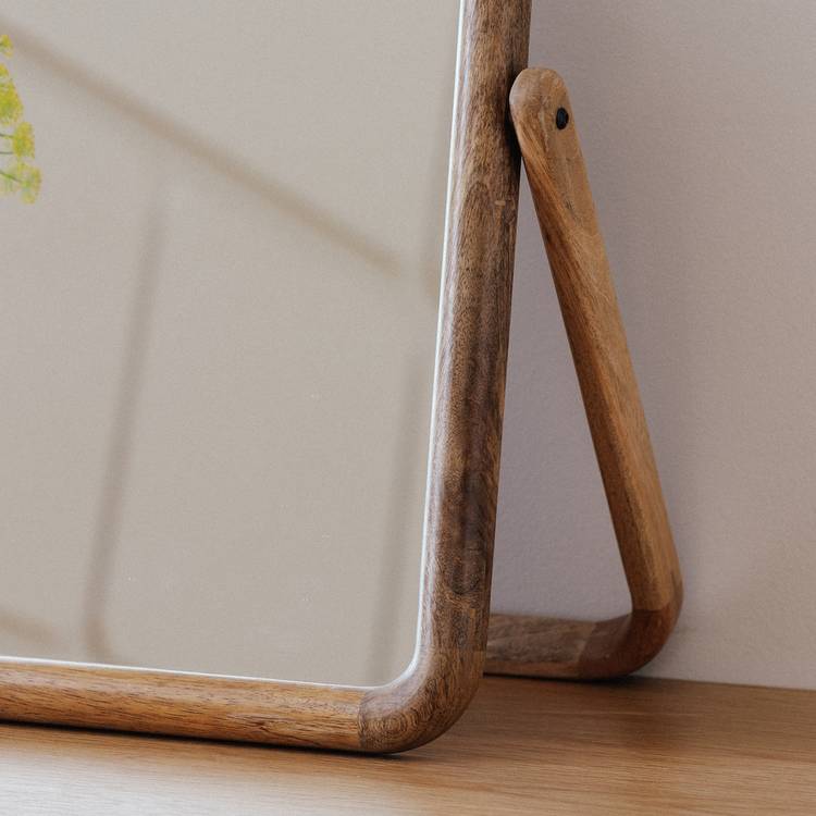 Habitat chunky mango wood dressing table mirror 53x39cm - British product