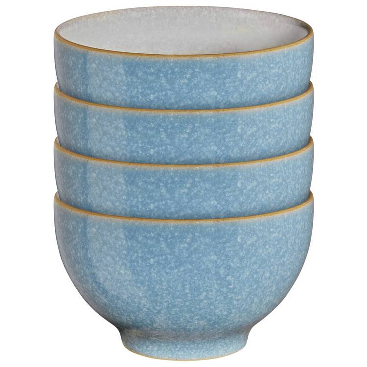 Denby stoneware nibble bowls blue set of 4, imported from the UK