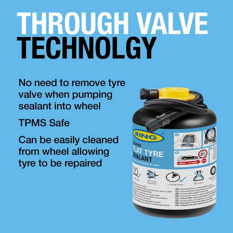 Ring Automotive car tyre repair kit with air compressor - British product