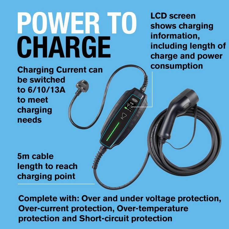 Ring EV Type 2 charging cable 3 pin, UK version