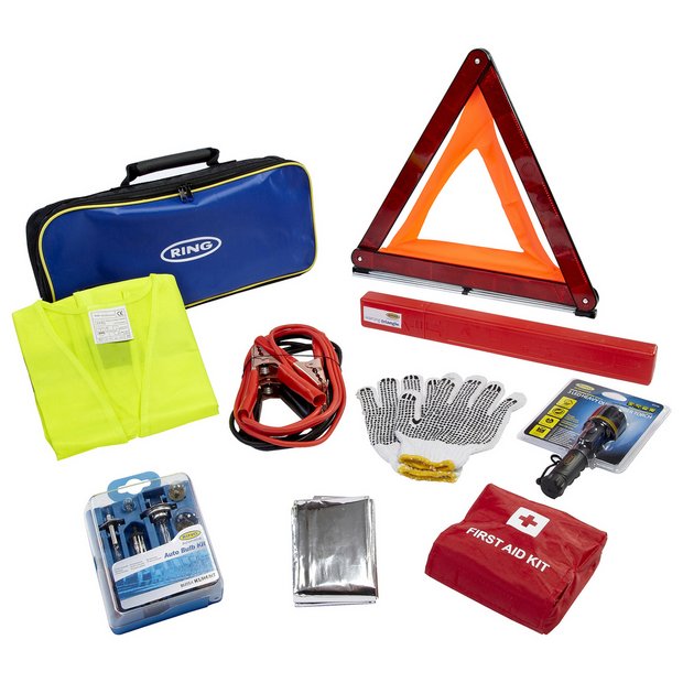 Ring emergency travel kit with organised storage and compact design, imported from the UK