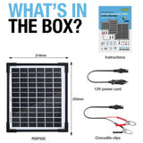 Ring 5W solar car battery charger (British brand)